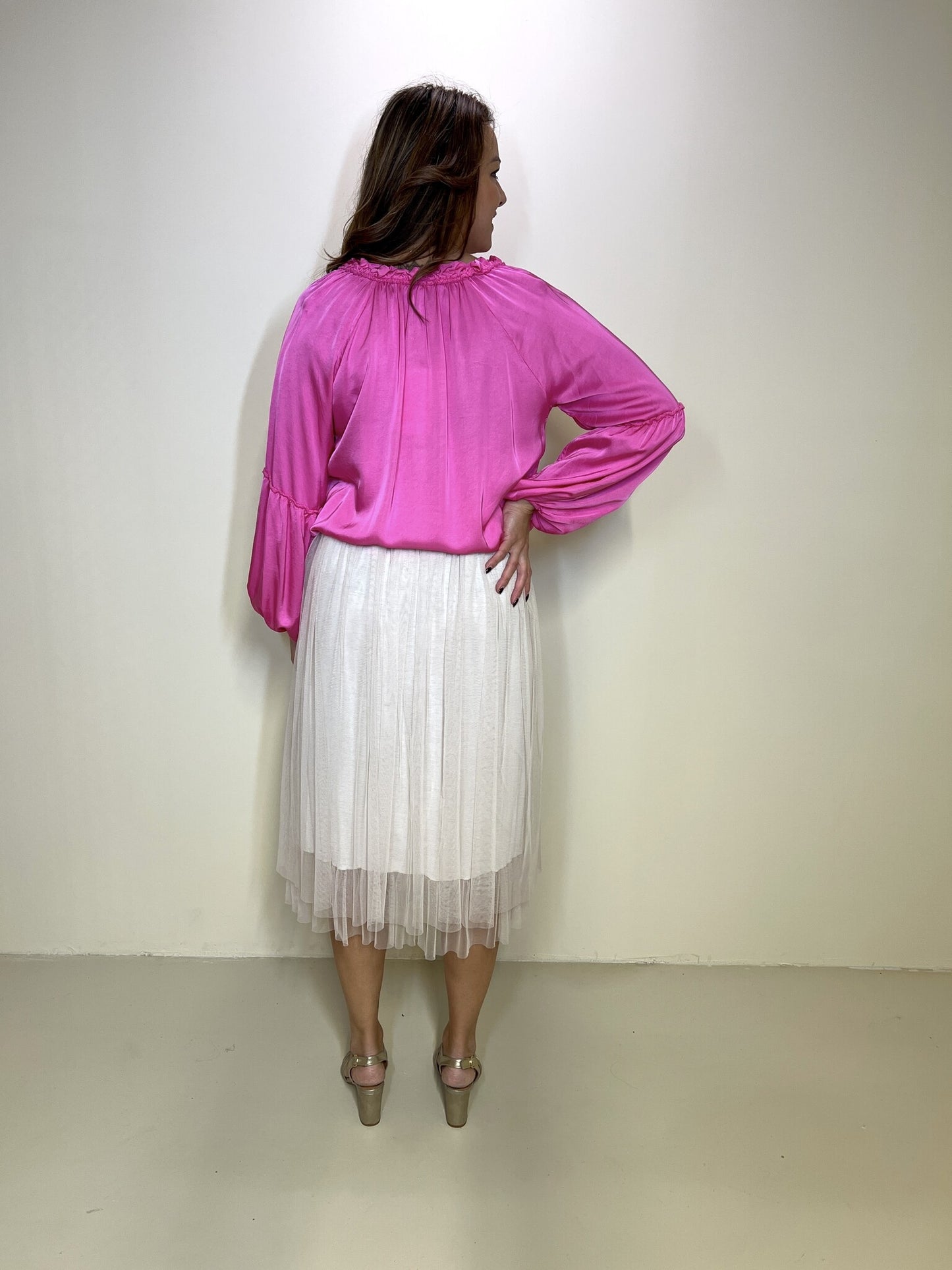 Seidenbluse Nina Fuchsia
